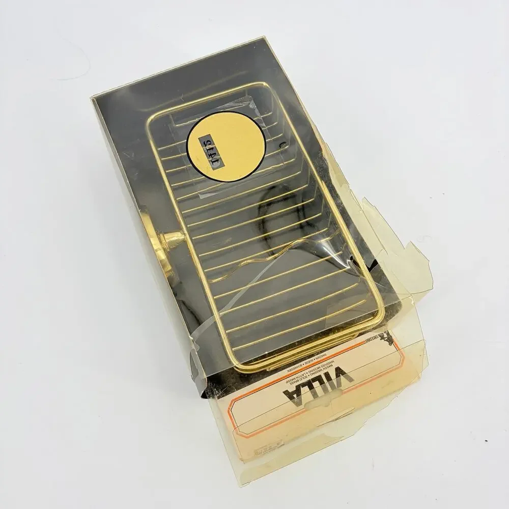 Vtg 1985 Smedbo Villa Solid Brass Soap Basket Bathroom Sweden NOS Wall Art V 272